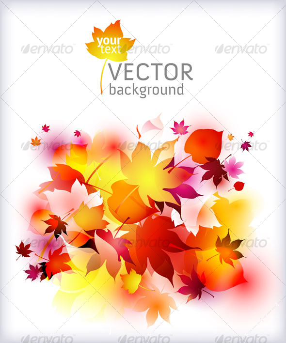 Autumn background - vector abstract - Backgrounds Decorative