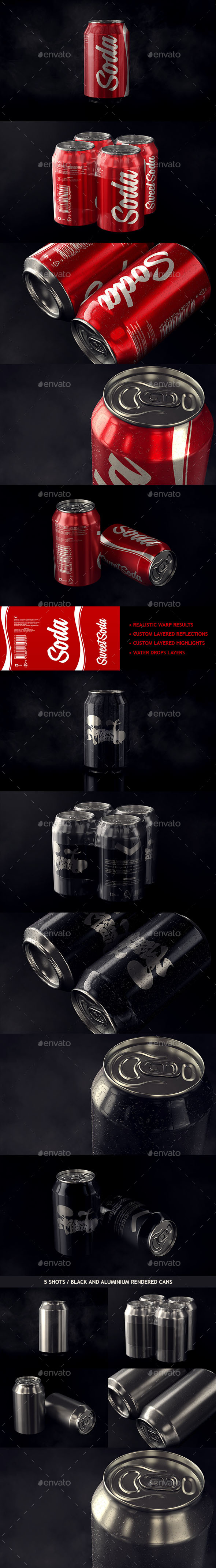Download Photorealistic Aluminum Soda Can Mockup by bangingjoints ...