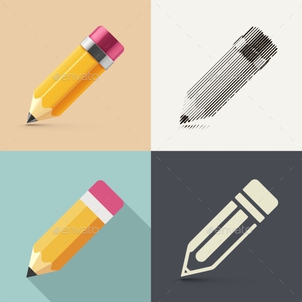 Isolated Pencil - Man-made Objects Objects