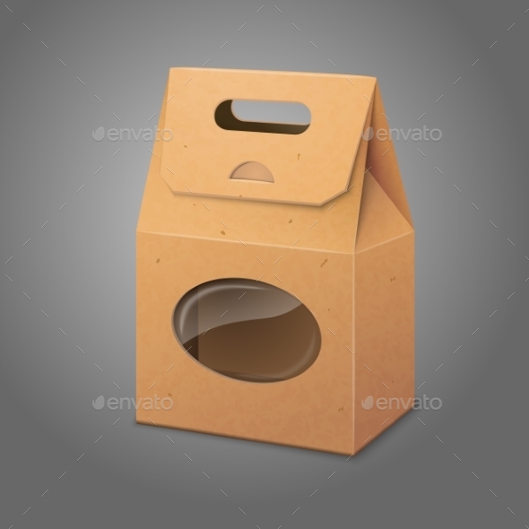 Paper Packaging Bag with Transparent Window - Man-made Objects Objects