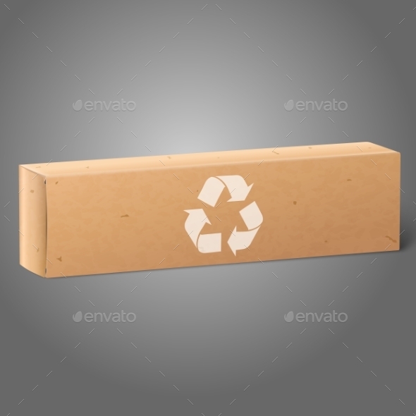 Oblong Paper Package Box - Man-made Objects Objects