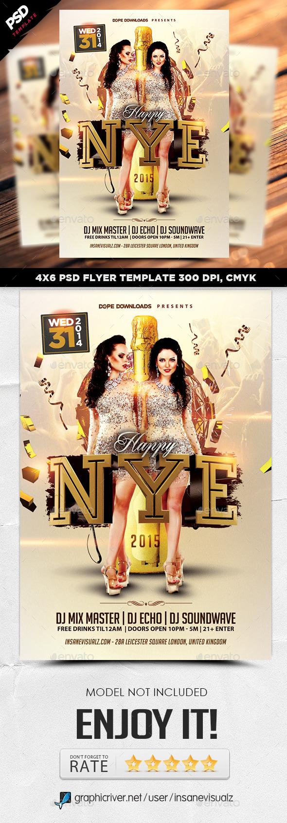 Happy NYE 2015 Flyer Template - Holidays Events
