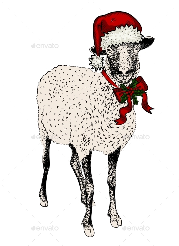 Vintage Sheep - New Year Seasons/Holidays
