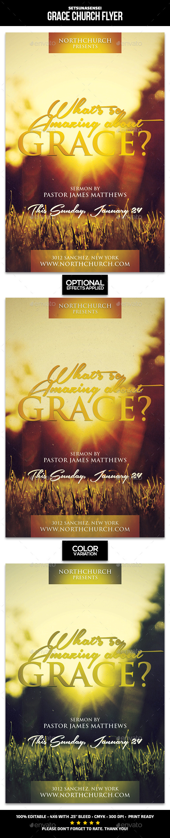 Grace Church Flyer - Church Flyers