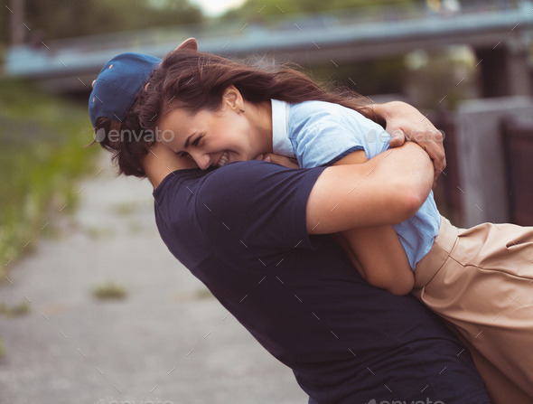 Attractive young couple in love - Stock Photo - Images