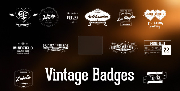 Vintage Badges Pack - VideoHive 9710437