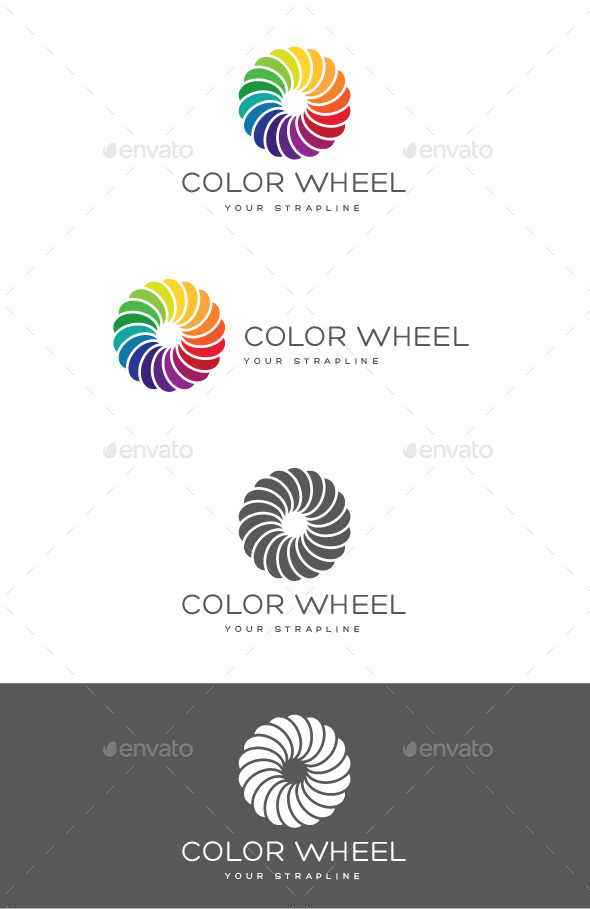 Color Wheel Logo - Vector Abstract