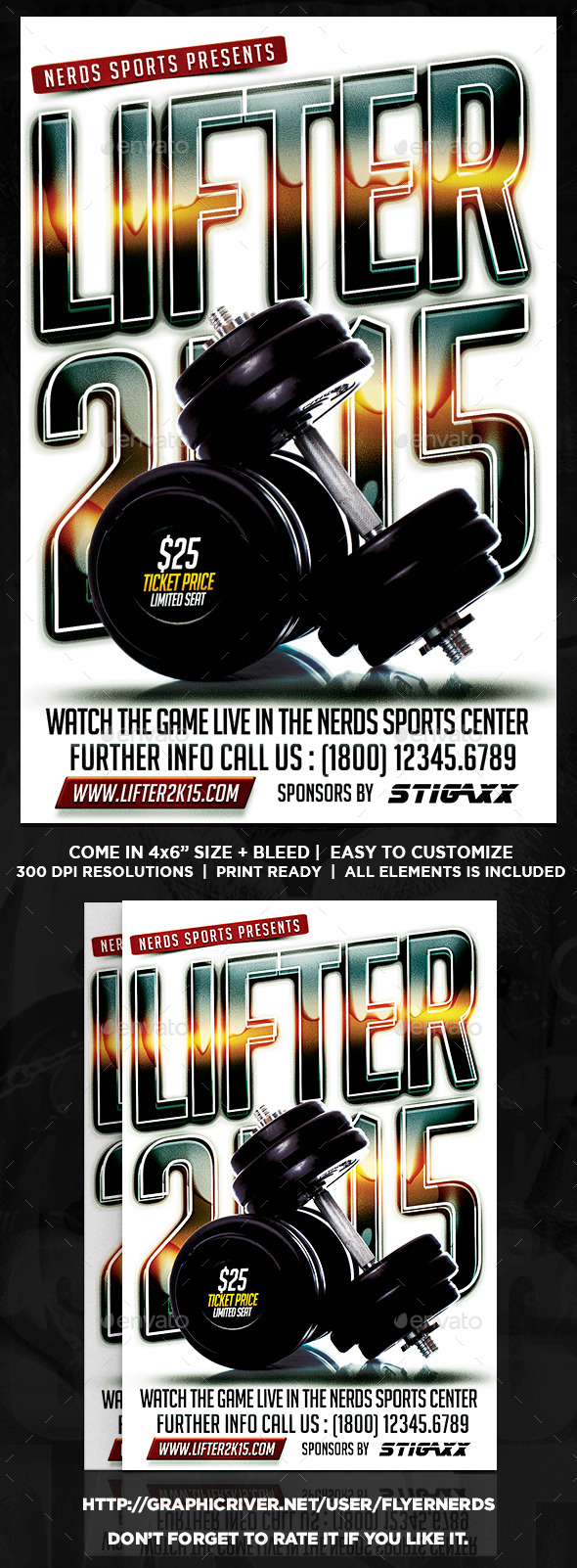 Lifter 2K15 Championship Sports Flyer - Sports Events