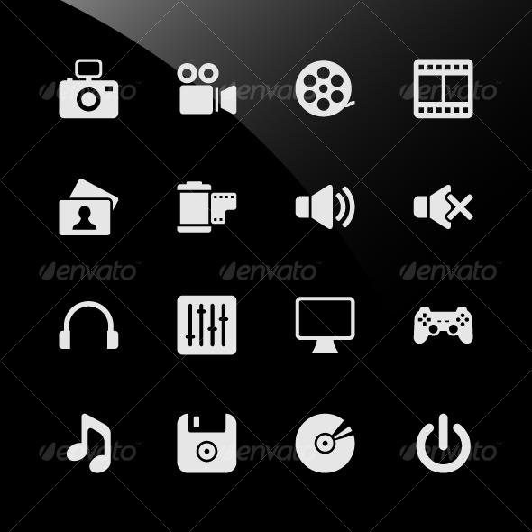 Multimedia Web Icons - Web Elements