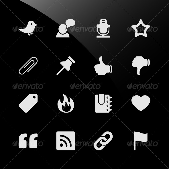 Social Media Web Icons - Web Elements