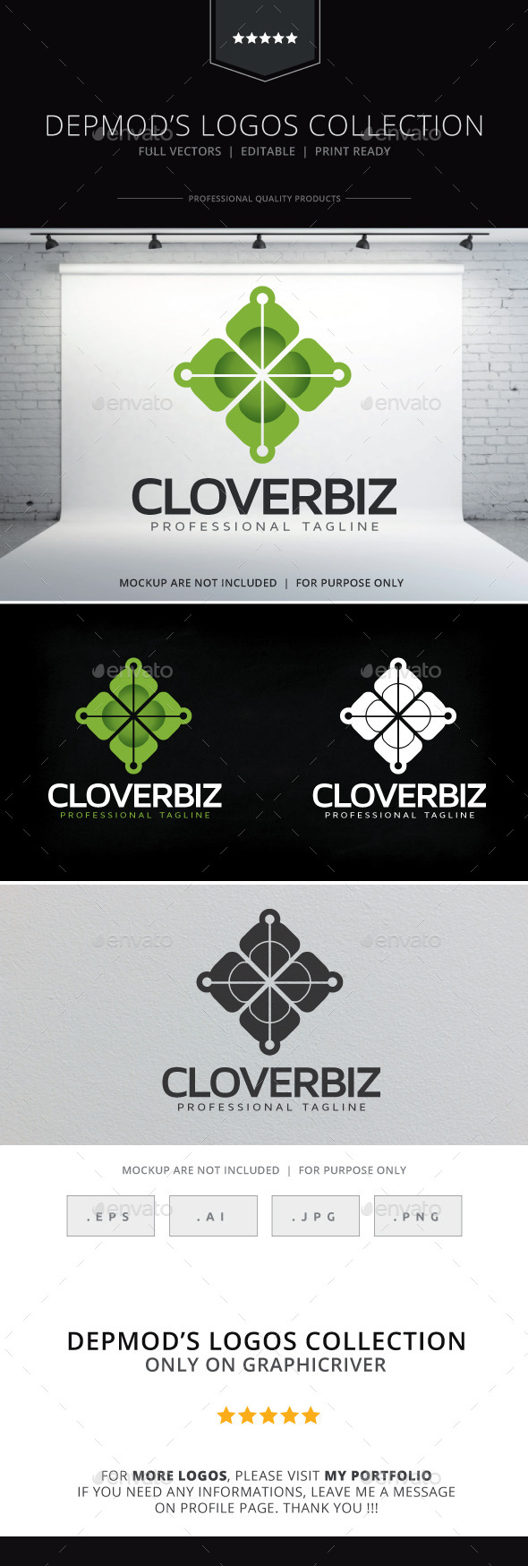 Clover Biz Logo - Abstract Logo Templates