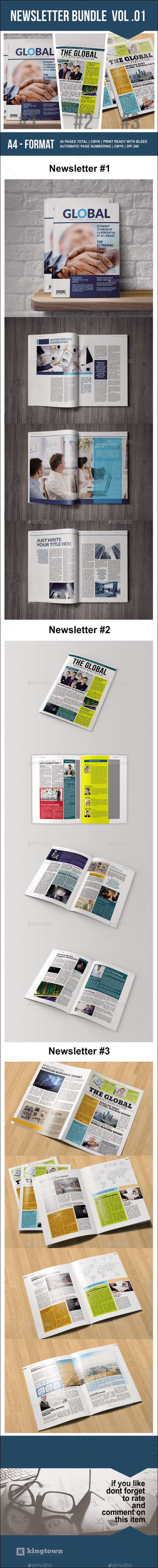 Newsletter Bundle Vol. 01 - Newsletters Print Templates