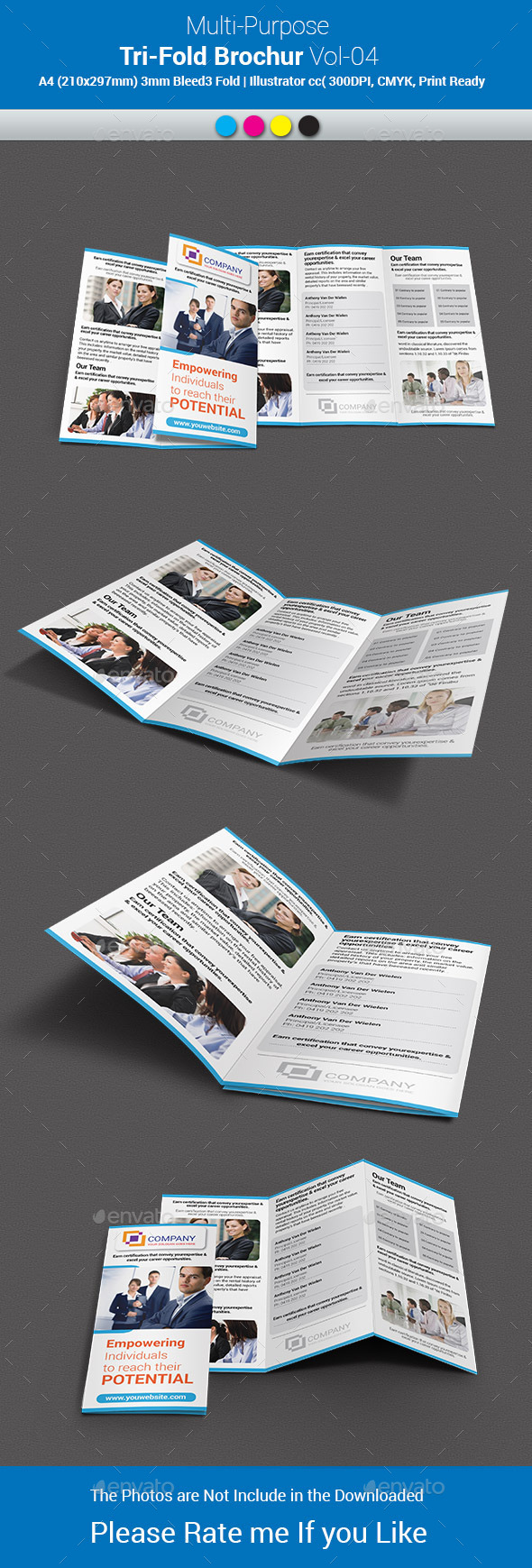 Multipurpose Business Tri-Fold Brochure Vol-04 - Corporate Brochures