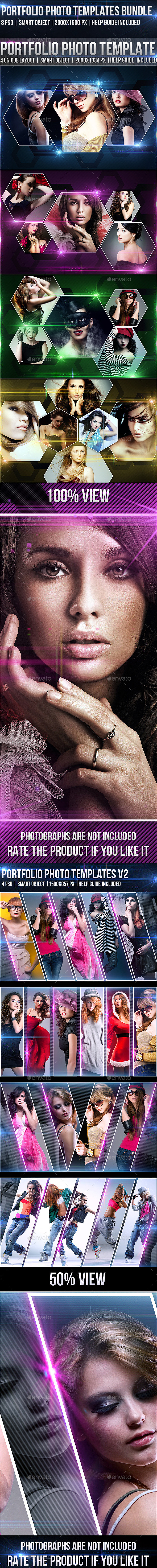 Portfolio Photo Template Bundle - Photo Templates Graphics