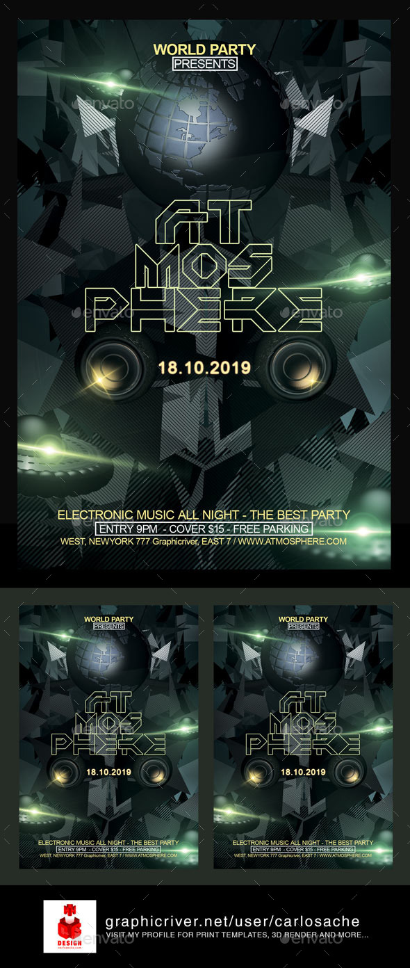 Atmosphere / Flyer Template - Clubs & Parties Events