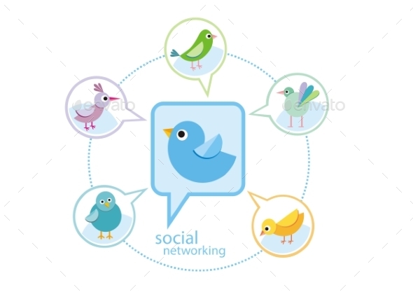 Birds Social Network - Animals Characters