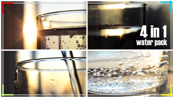 Bubble Water at Sunset Pack 4 in 1