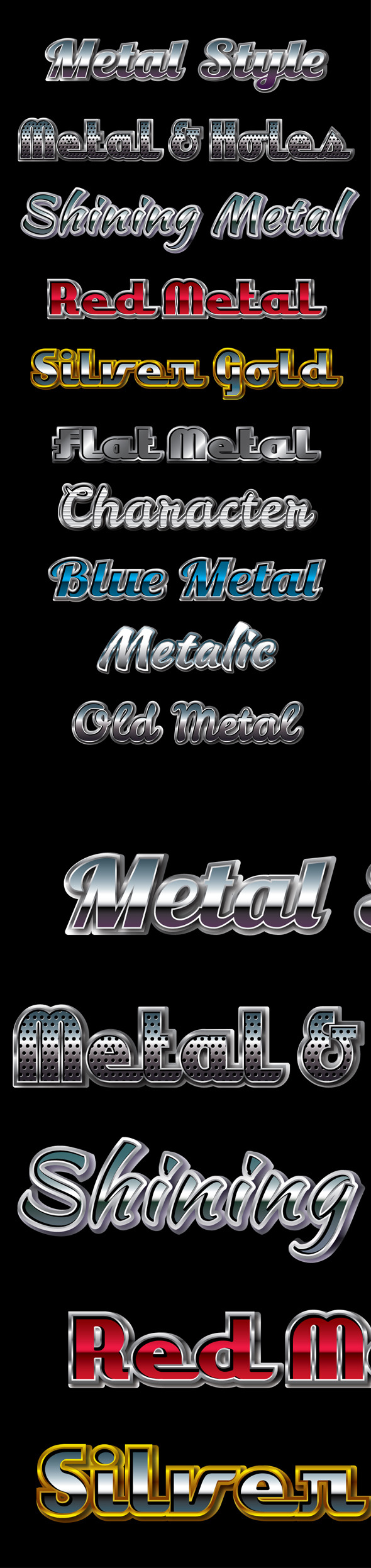 Metal Graphic Styles for Ai - Styles Illustrator