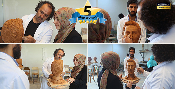 Students And Teacher Discuss Sculpture in Art Class alt