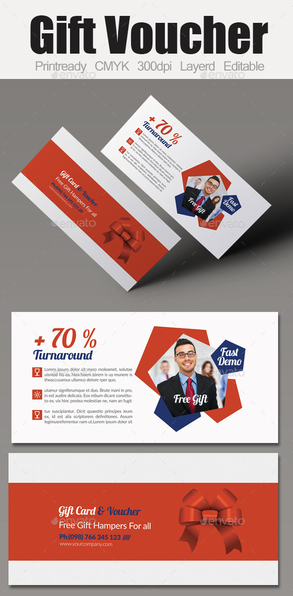 Multi Use Business Gift Voucher - Cards & Invites Print Templates