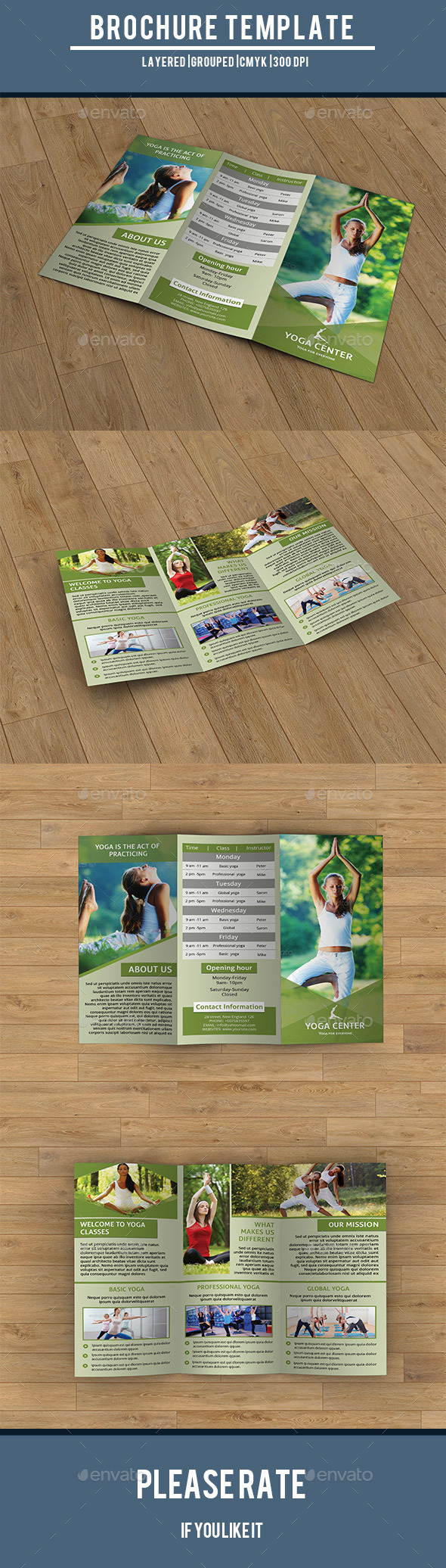 Trifold Brochure for Yoga Training Center-V203 - Corporate Brochures