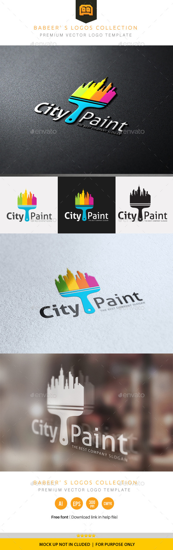 City Paint - Buildings Logo Templates