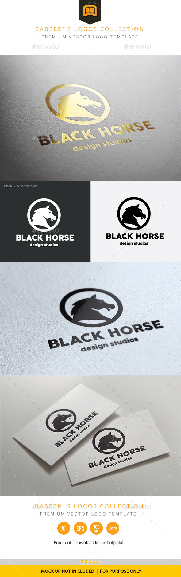 Black Horse - Crests Logo Templates
