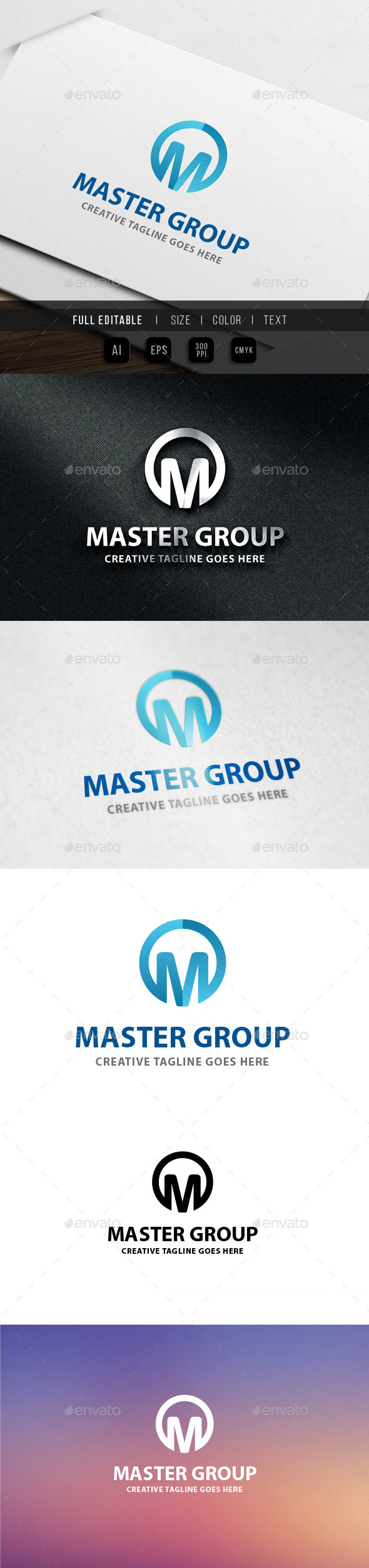 Master Group - Letter M - Letters Logo Templates