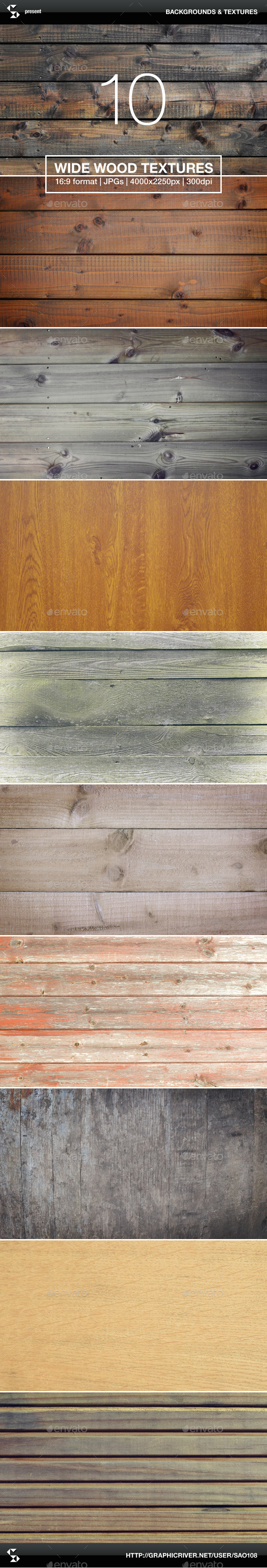 10 Wide Wood Textures - Wood Backgrounds - Wood Textures