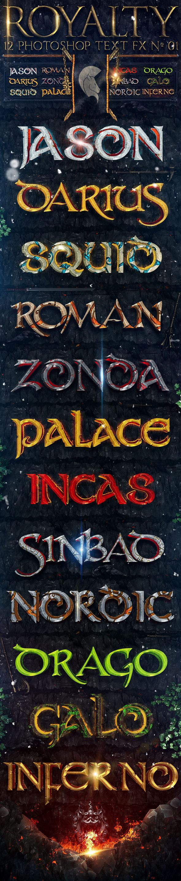 Royalty Photoshop Text FX Vol 01 - Text Effects Styles