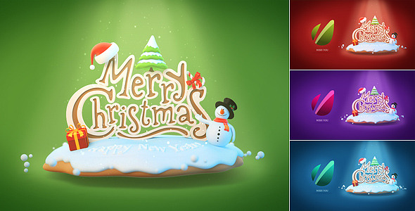 Christmas & New Year Greeting Card Logo Reveal