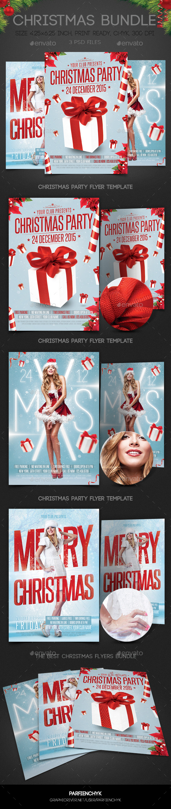 Christmas Flyers Bundle - Clubs & Parties Events