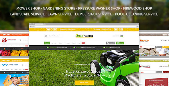 123 Garden - Gardening / Flower Shop & Landscape / Cleaning / Construction Service Theme - WooCommerce eCommerce