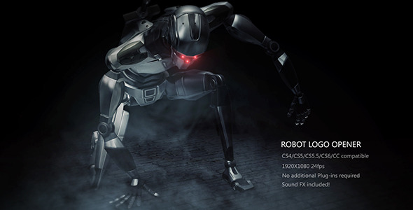 Robot Logo Opener - VideoHive 9829267