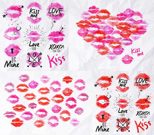 Prints of Lips - Valentines Seasons/Holidays