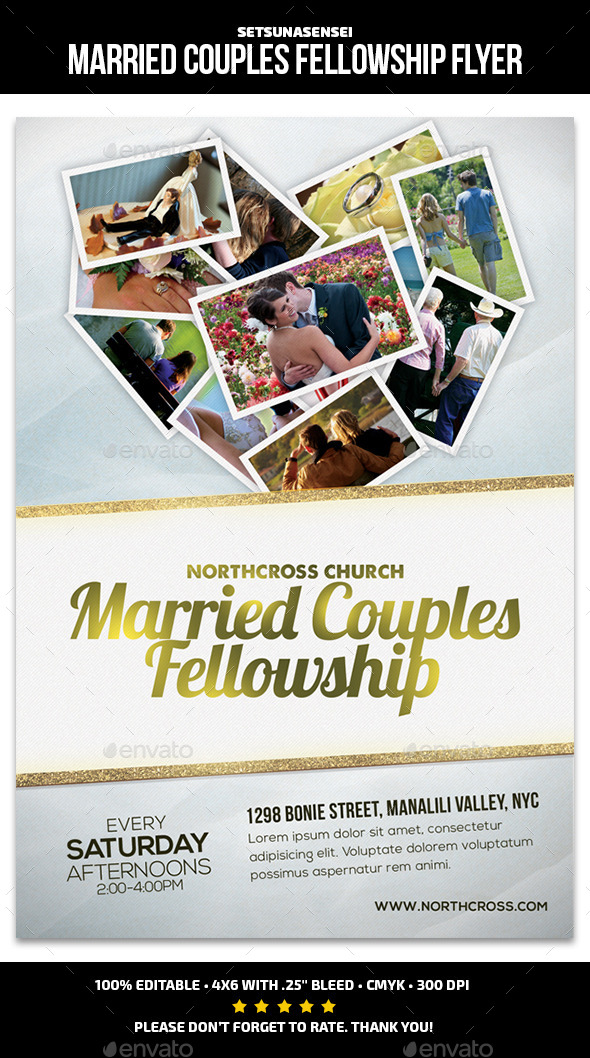 Married Couples Fellowship Church Flyer - Church Flyers