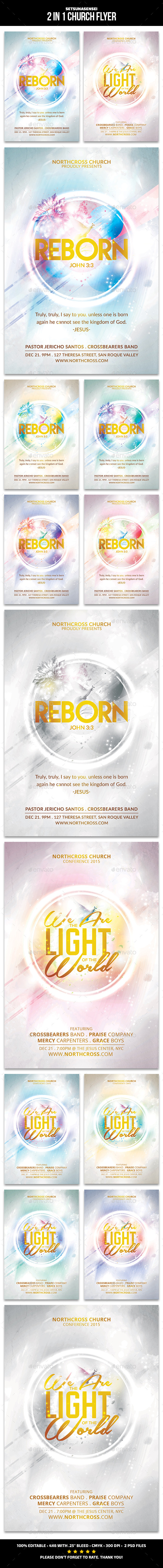 Reborn Church Flyer - Church Flyers