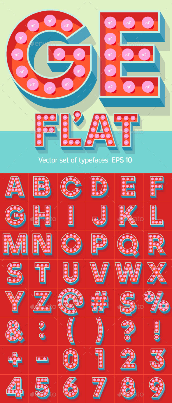 Lamp Alphabet - Decorative Symbols Decorative
