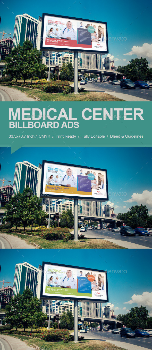 Medical Center Billboard - Signage Print Templates