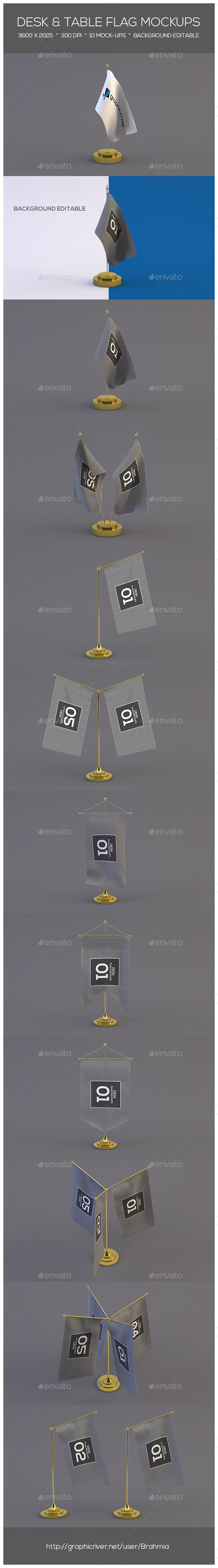 Desk flag Mockups - Miscellaneous Print