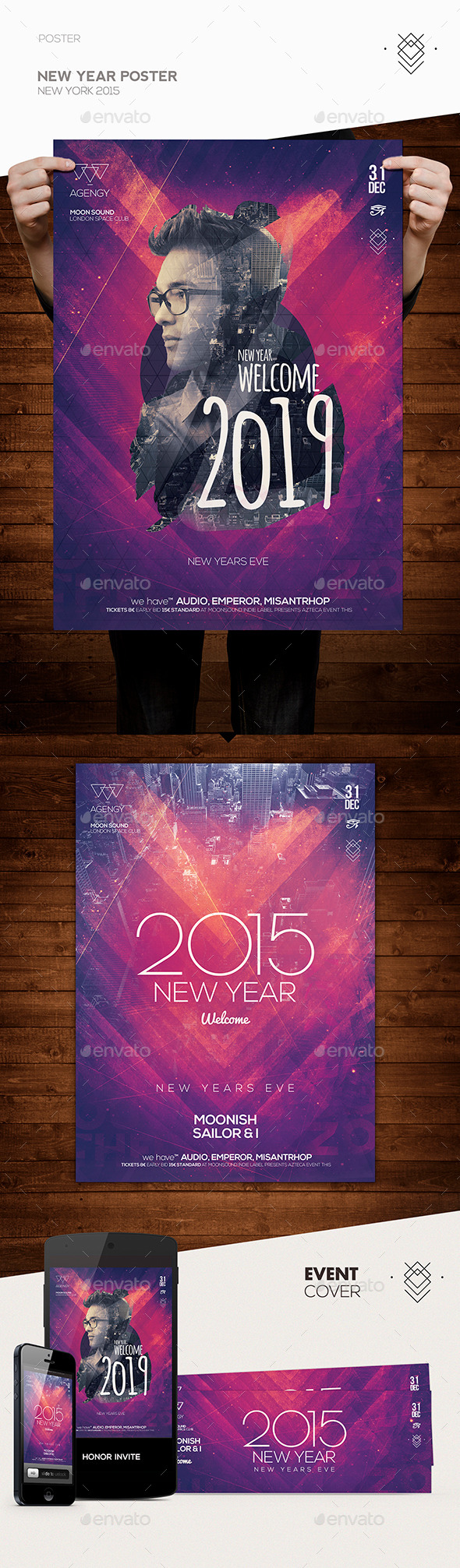 New Year Poster Flyer - Clubs & Parties Events