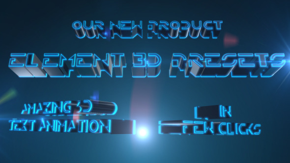 Element 3D Text Presets Drag & Drop by bellatrixcorp | VideoHive