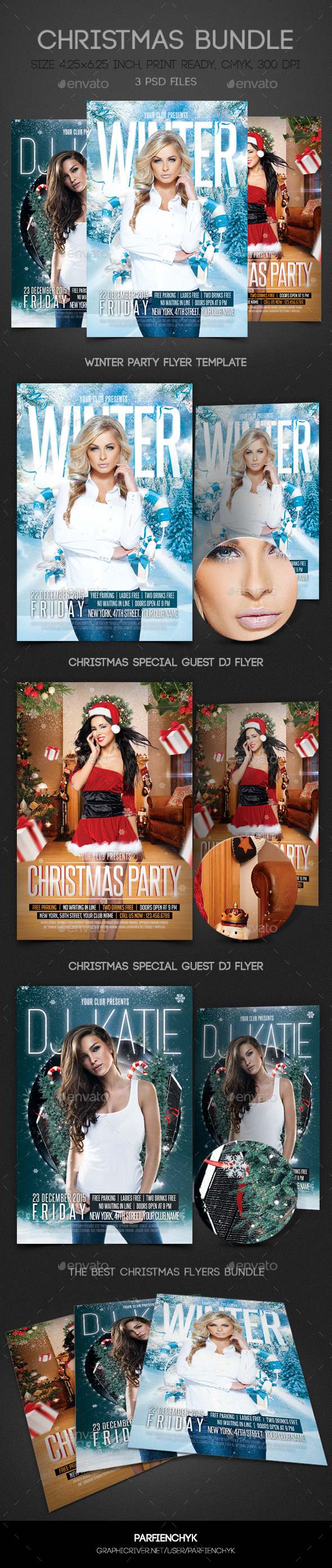 Christmas Flyers Bundle - Clubs & Parties Events