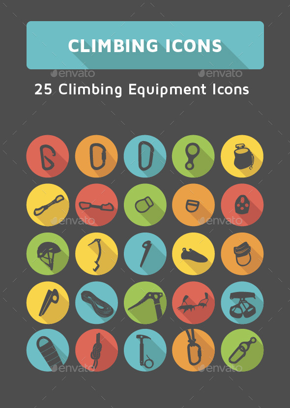 Climbing Icons Set - Miscellaneous Icons