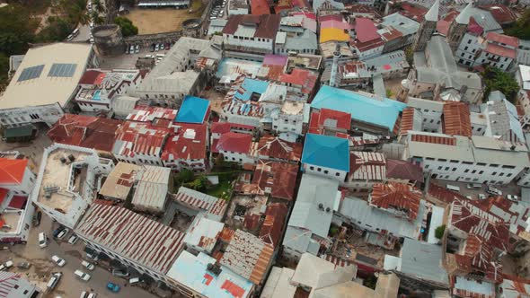 Aerial view of Zanzibar Island in Tanzania. alt
