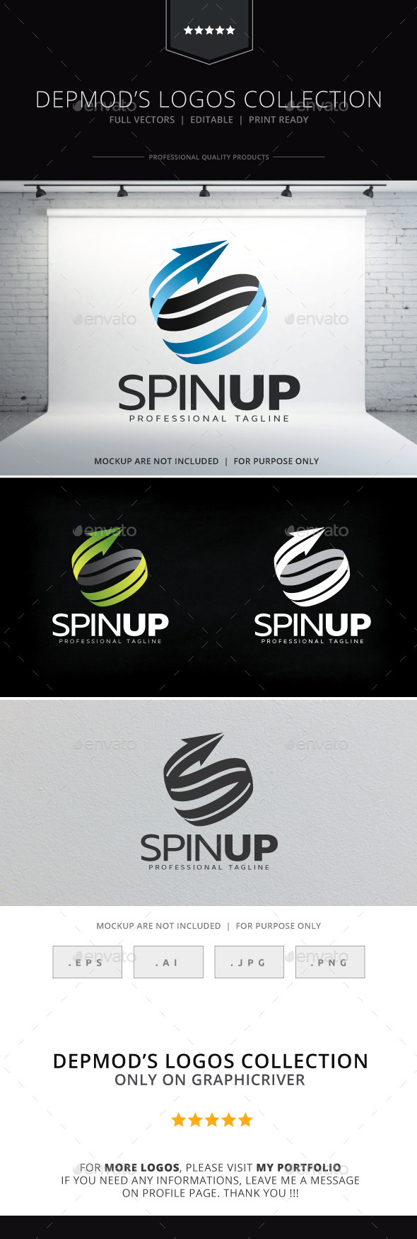 Spin Up Logo - Abstract Logo Templates
