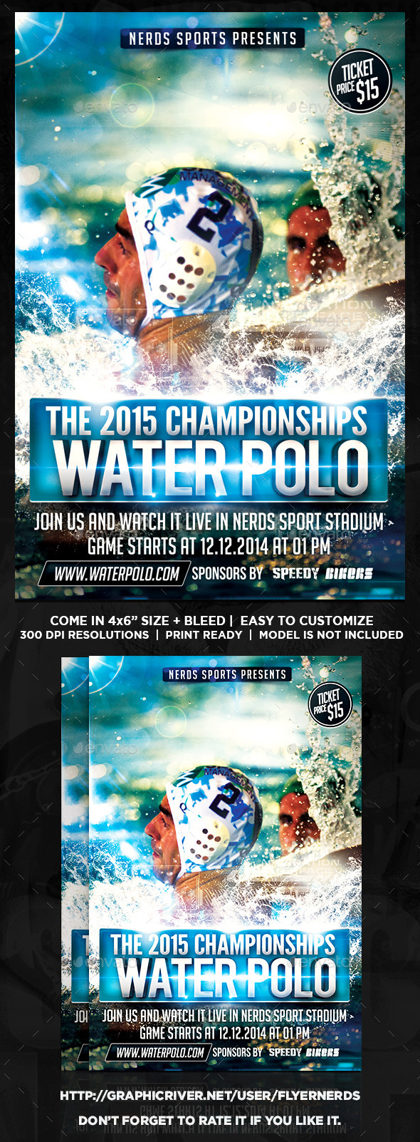 Water Polo Championships Sports Flyer - Sports Events