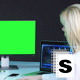Business Couple Looking At Green Screen - VideoHive Item for Sale