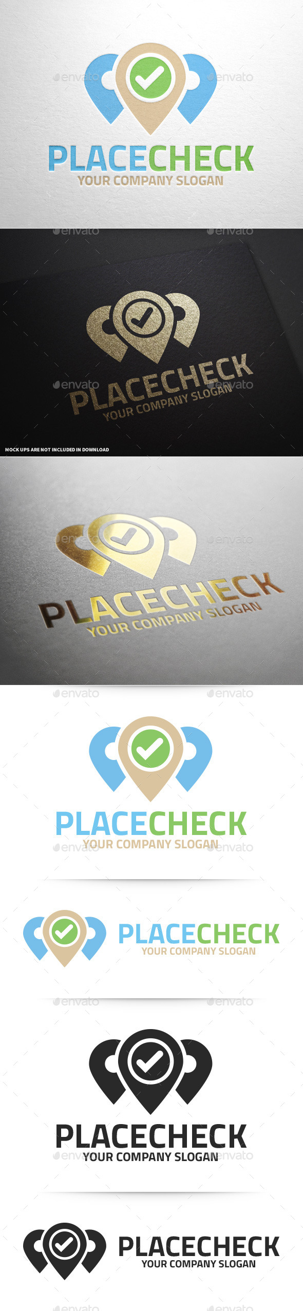Place Check Logo Template - Symbols Logo Templates