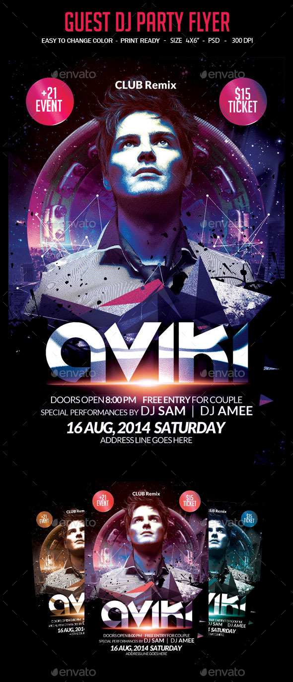 Classy Dj Flyer Template - Clubs & Parties Events